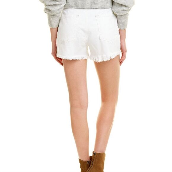 NWT 7 For All Mankind High-Waisted Cutoff in Clean White - Picture 4 of 7